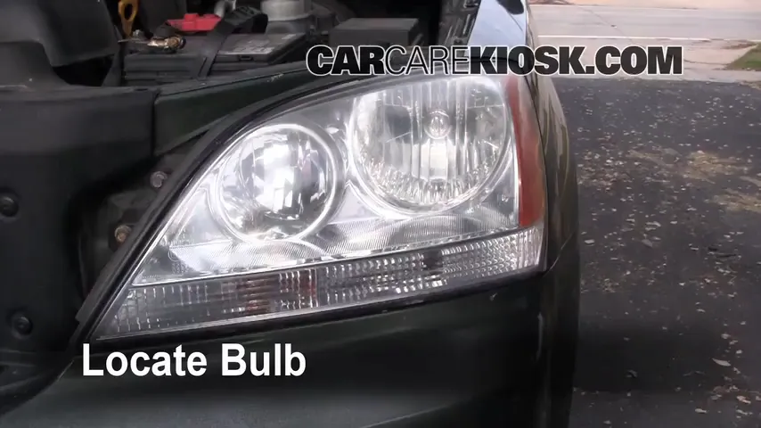 2003 Kia Sorento EX 3.5L V6 Lights Headlight (replace bulb)
